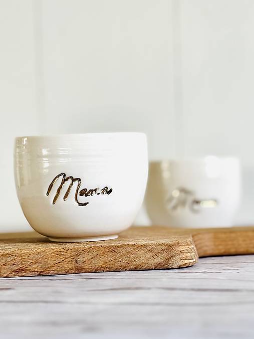 Zlato v slove - pohárik cappuccino porcelán mama (200ml, bez uška)