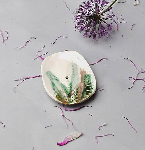 Nádoby - Mydelnička papraď zelená - 17656854_