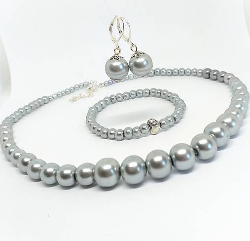 Sady šperkov - Sada z voskovaných perličiek - 17656580_