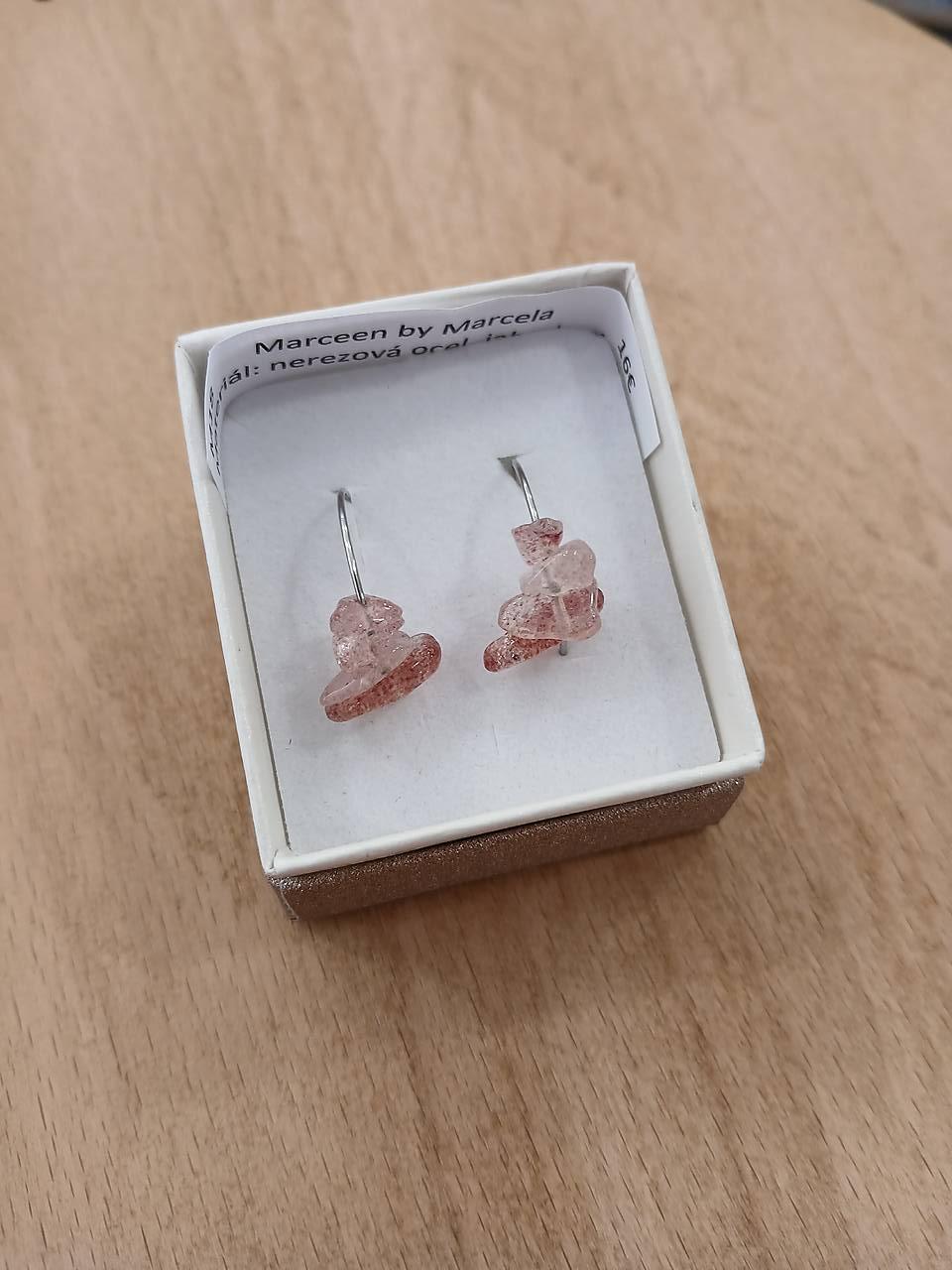 nausnice M18 (Jahodový kremeň)