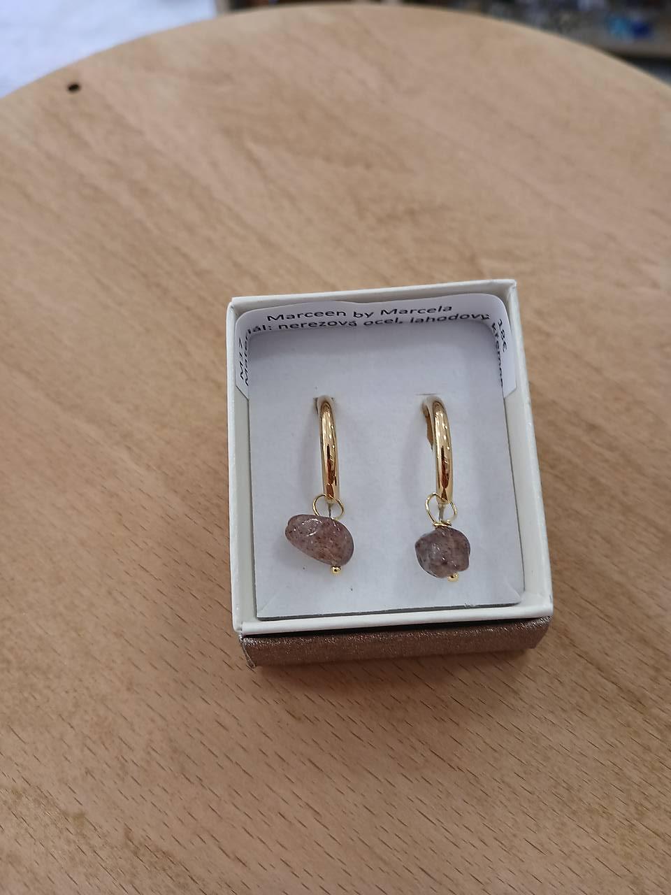 nausnice M17 (Jahodový kremen 1)