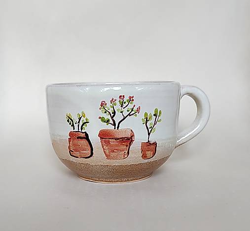 Nádoby - Keramický hrnček veľký I. - 17656297_