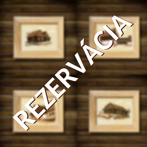 Obrazy - Rezervácia - vyšívaný domček - 17656105_