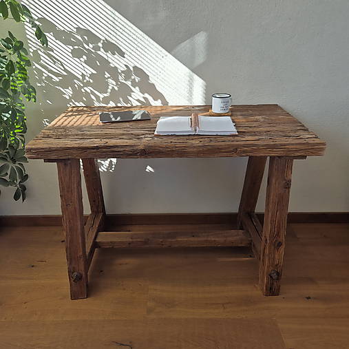 Nábytok - Pracovný stôl zo starého dreva - 17659347_