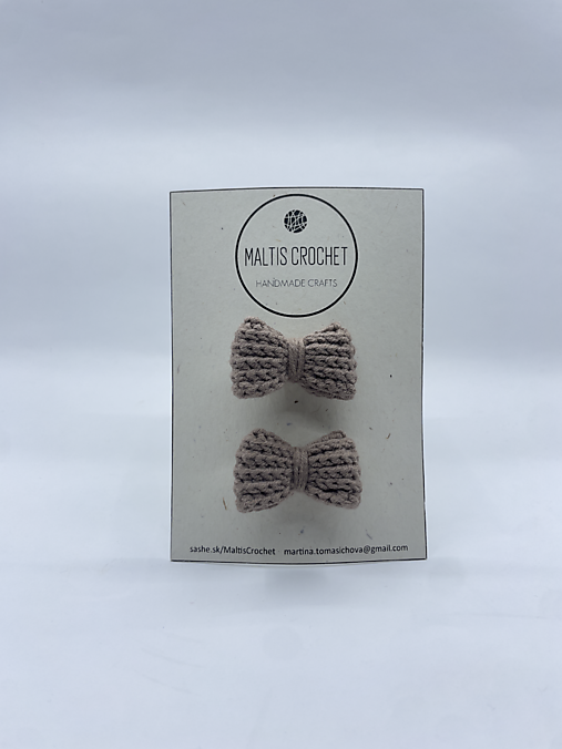 Detské doplnky - Háčkované mašličky do vlasov - 17660738_