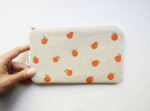 Taštičky - Taštička menšia - Pomaranče (ručná maľba) - 17663010_