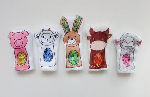 MINI pršteková maňuška - sada zvieratká na farme II (sada zvieratká na farme II)