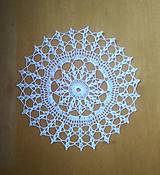 Úžitkový textil - Ručne háčkovaná dečka H76 okrúhla priemeru 24cm - 17663282_