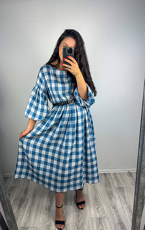 Šaty - Dámske oversize mušelínové šaty - 17662352_