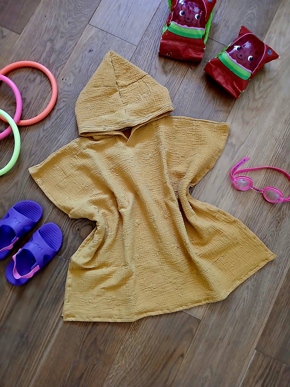 Detské pončo z mušelínu