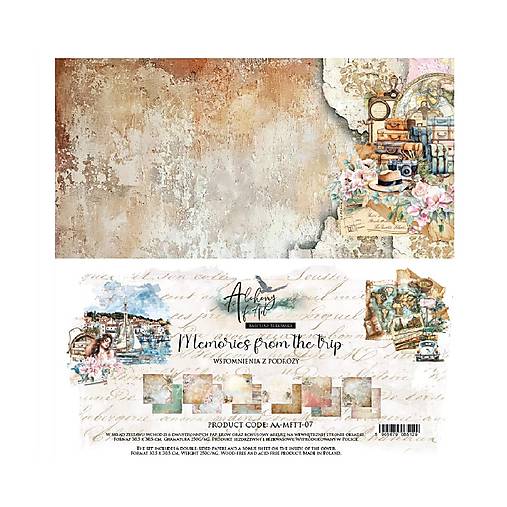 Papier - Scrapbook papier 12x12 Memories from the trip - 17665477_
