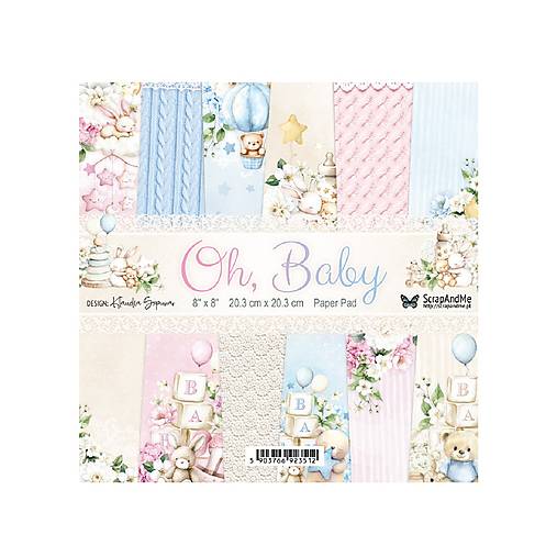 Papier -  Scrapbook papier Oh, Baby 8 x 8 - 17665544_