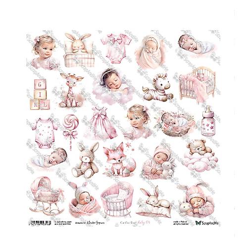 Papier -  Scrapbook papier Baby 04 12 x 12  - 17665599_