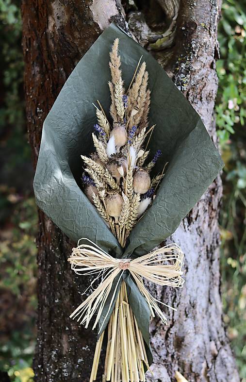 Dekorácie - Kytica z makovíc - 17664893_