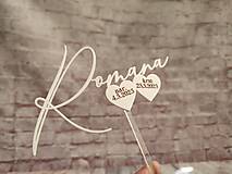 Dekorácie - Zápich do torty na krst s menom (Meno, dátumy, Božie dieťa) - 17665736_