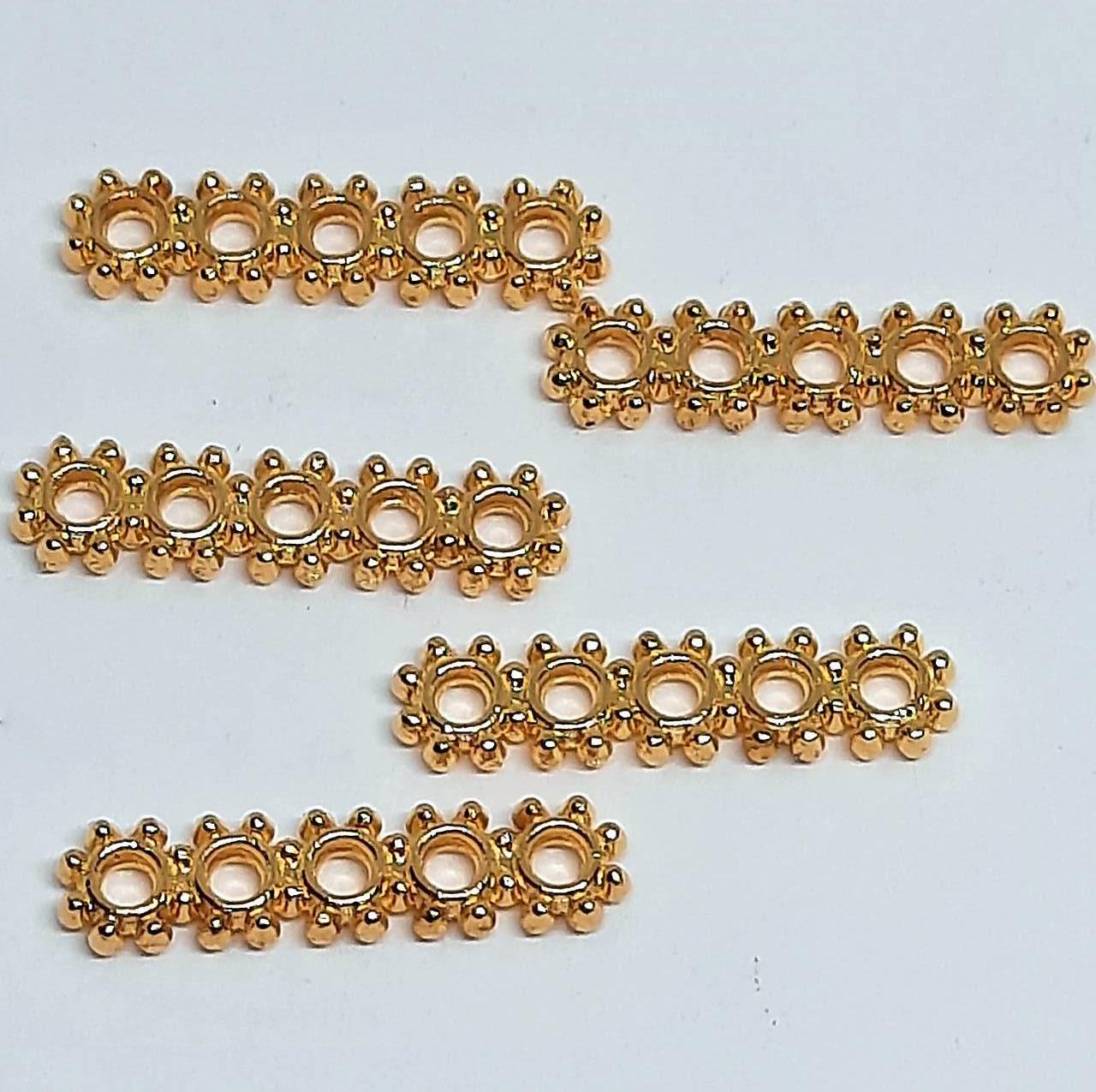 Vodič-1ks  (16x4mm/5 otvorov-zlatá)