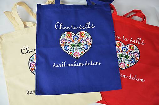 Nákupné tašky - Nákupná taška pre pani kuchárku: Chce to veľké ❤ variť našim deťom - 17664711_