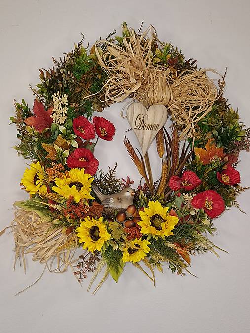 Detské doplnky - Jesenný veniec na zavesenie - 17664581_