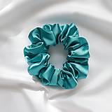 Ozdoby do vlasov - Saténová scrunchie | CLASSIC (Azúrová) - 17663994_