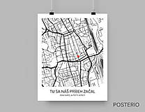 Obrazy - Tu sa náš príbeh začal - personalizovaná mapa - 17665048_