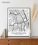 Obrazy - Tu sa náš príbeh začal - personalizovaná mapa - 17665050_