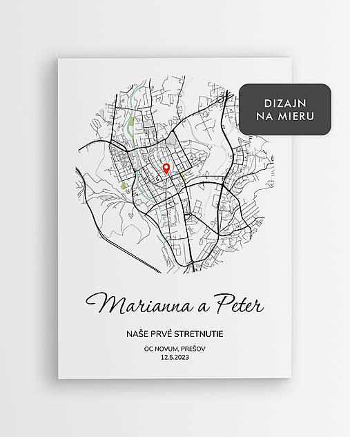 Obrazy - Naše prvé stretnutie - personalizovaný obraz, darček k valentínu  - 17664914_