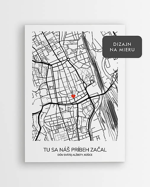 Obrazy - Tu sa náš príbeh začal - personalizovaná mapa - 17665051_