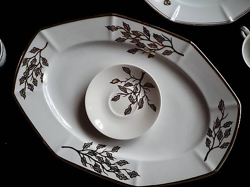 Nádoby - Maľovaný podnos - upcyklovaný porcelán - 17664176_