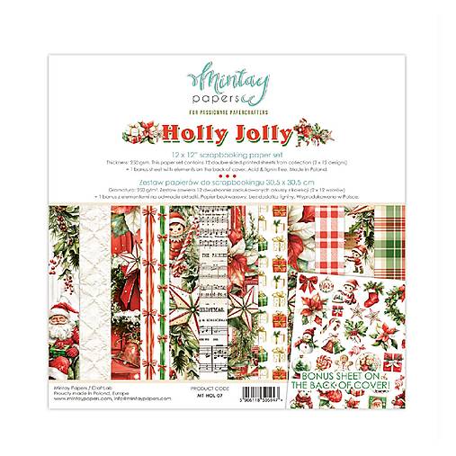 Papier - Mintay Scrapbook papier 12x12 Holly Jolly - 17666512_