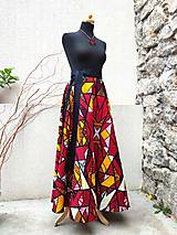 Sukne - AFRICKÁ DLOUHÁ SUKNĚ  - OHNIVÁ - 17668308_