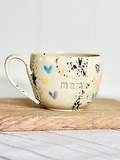 Srdiečka - šálka latte mama (280ml, s uškom)