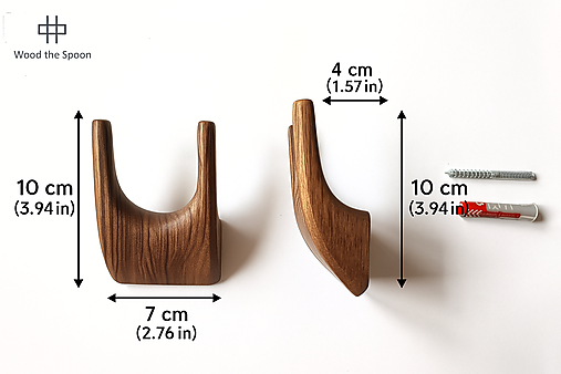 Nástenný vešiak ROHÁČ drevo orech