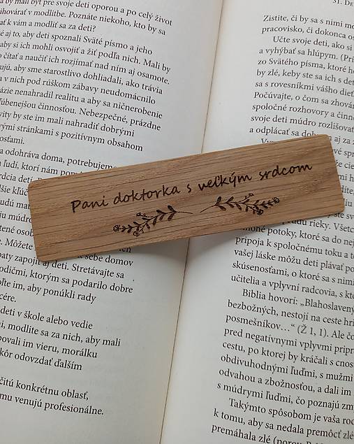 Papiernictvo - Drevená záložka - 17666422_
