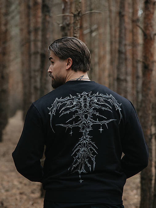 Pánske oblečenie - Vertebrae - Regular Crew Neck Sveter - 17665845_