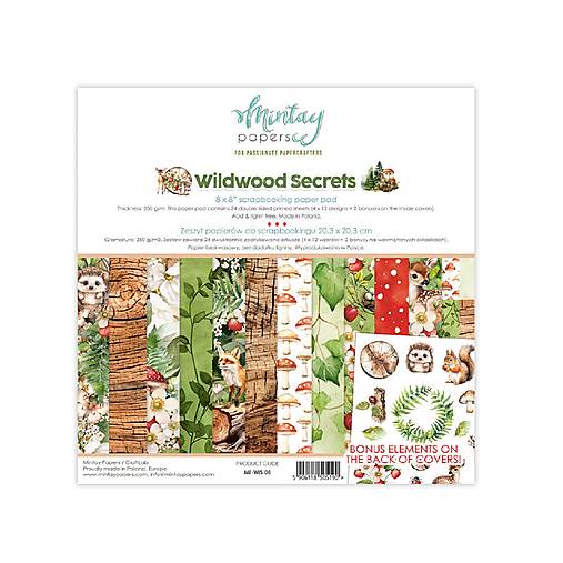 Papier - Mintay Scrapbook papier 8x8 Wildwood Secrets - 17668678_