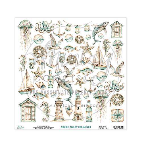 Papier - Mintay Scrapbook papier Azure Coast A05 - 17668842_