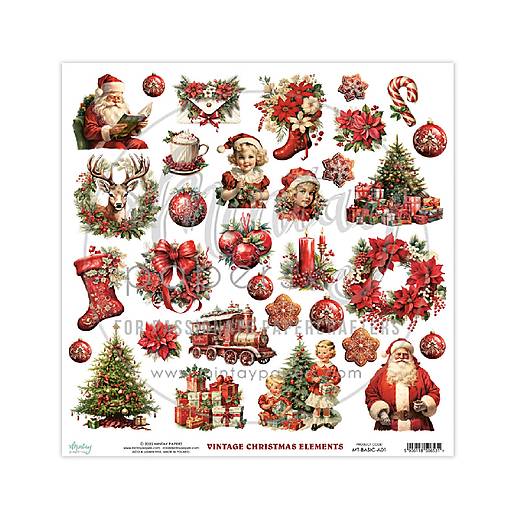 Papier - Mintay Scrapbook papier Vintage Christmas A01 - 17668939_