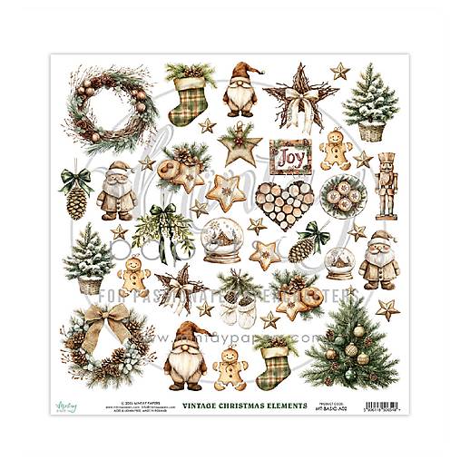 Papier - Mintay Scrapbook papier Vintage Christmas A02 - 17668941_