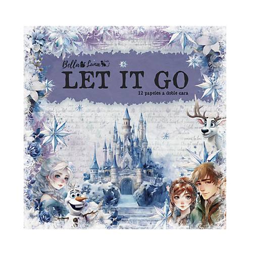 Papier - Bella Luna Scrapbook papier 12x12 Let it go - 17669087_