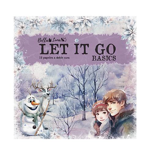 Papier - Bella Luna Scrapbook papier 12x12 Let it go basics - 17669095_