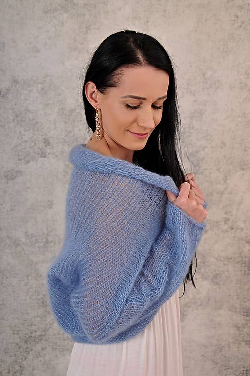 Mohérové dlhšie bolerko Eleanor (mohér, hodváb)