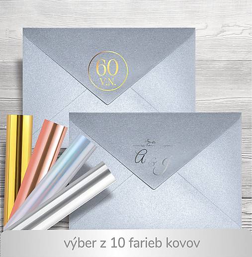Papiernictvo - strieborná obálka C6 / aj s kovovým textom - 17669784_