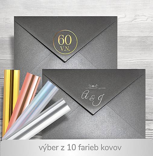 Papiernictvo - šedá obálka C6 / aj s kovovým textom - 17669847_