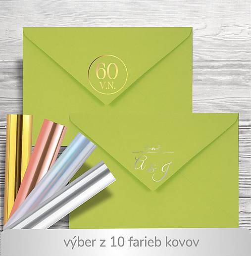 Papiernictvo - limetková obálka C6 / aj s kovovým textom - 17669934_