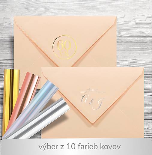 Papiernictvo - lososová obálka C6 / aj s kovovým textom - 17669939_