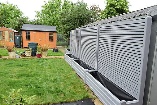 Nádoby - Dĺžka 120cm - Kvetináč - Záhon so zástenou VIKI Z180  - 17668558_