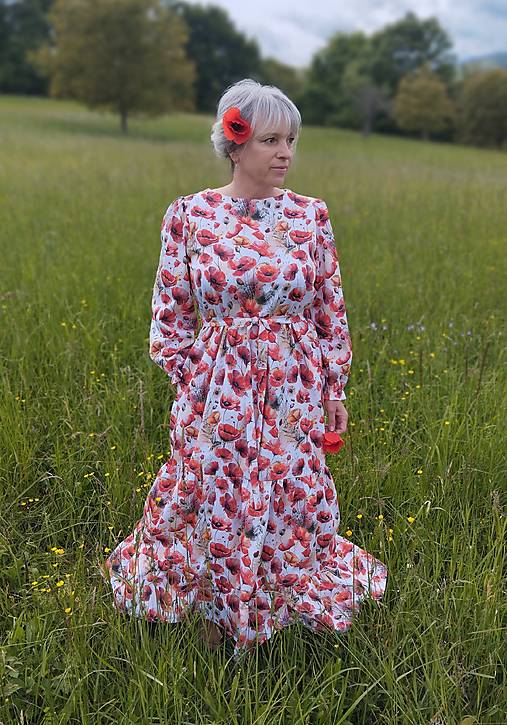 Šaty - Makovicové šaty - kvetinové maxi šaty - 17669916_