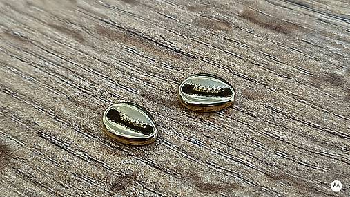 Korálky - Kovová korálka - 12 x 8 mm - Zlatá - 17672233_