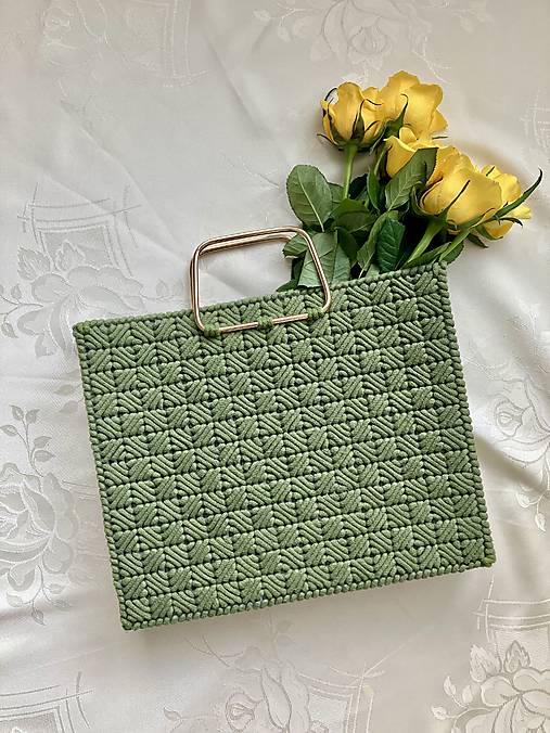 Kabelky - Zelena khaki kabelka do ruky - 17671285_