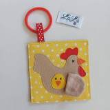 Hračky - Sliepočka - quiet book kartička - 17672006_